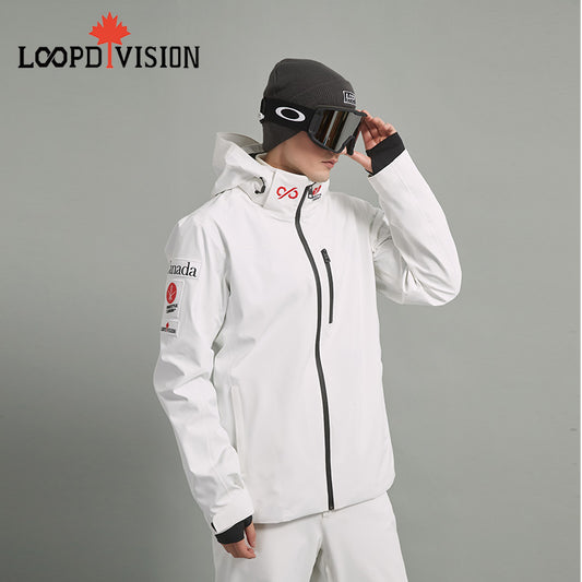 Leo Men’s Winter Parka for Extreme Weather Protection-White