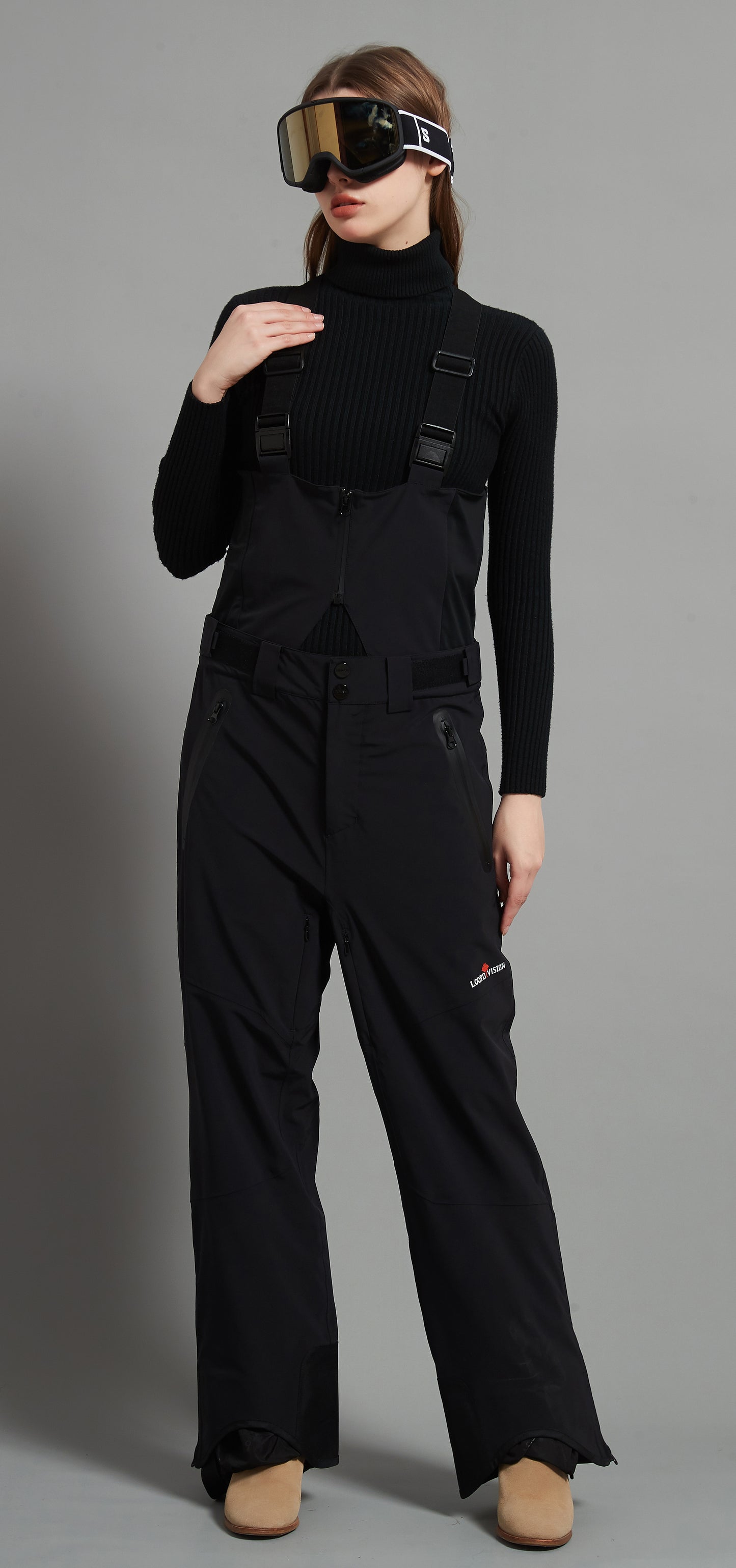 Laval-F Lady Ski Bib Pant Insulated 3L Dermizax 20K Black