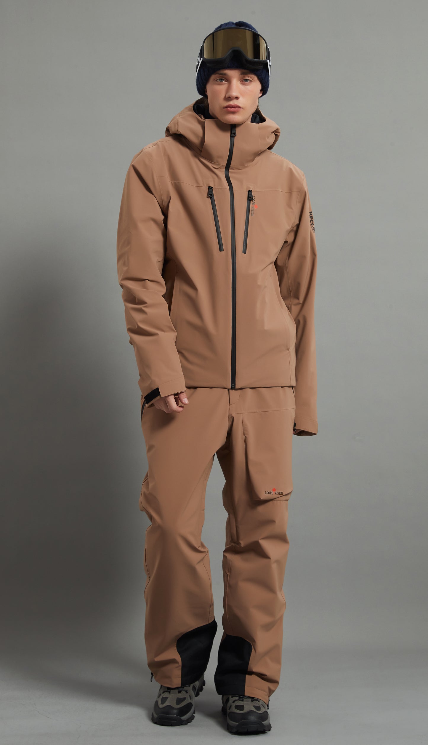 Landon&Whistler-M Skidual Men Ski Set Insulated 3L Dermizax 20k Brown