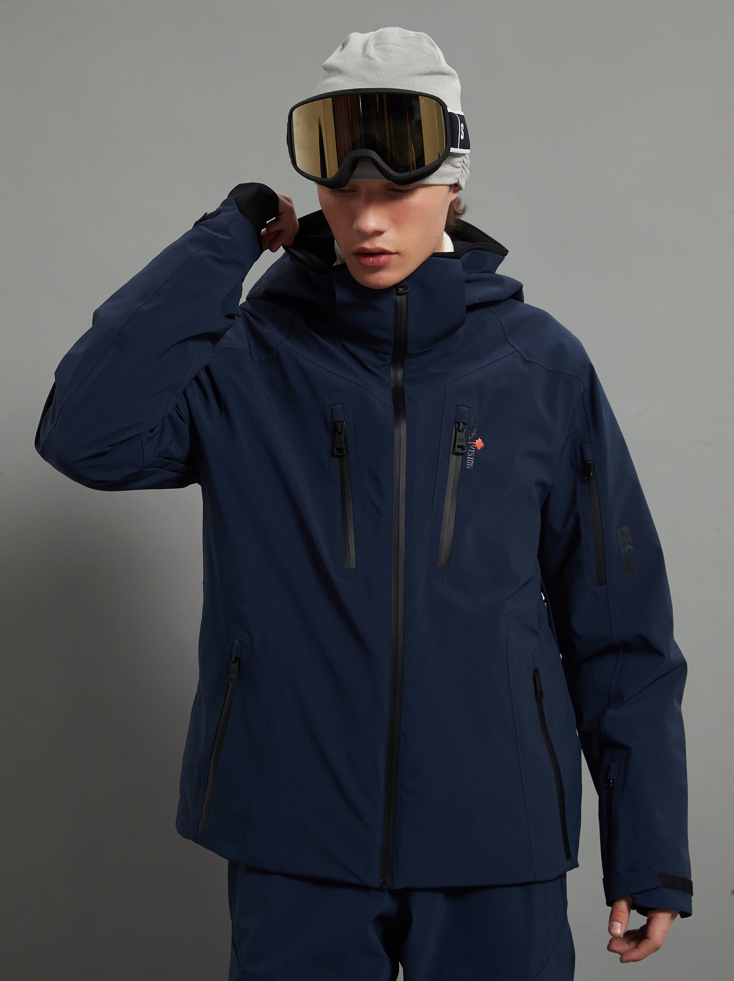 Bruce Skidual Men Ski Jacket Insulated 3L Dermizax 20K Glazed Blue
