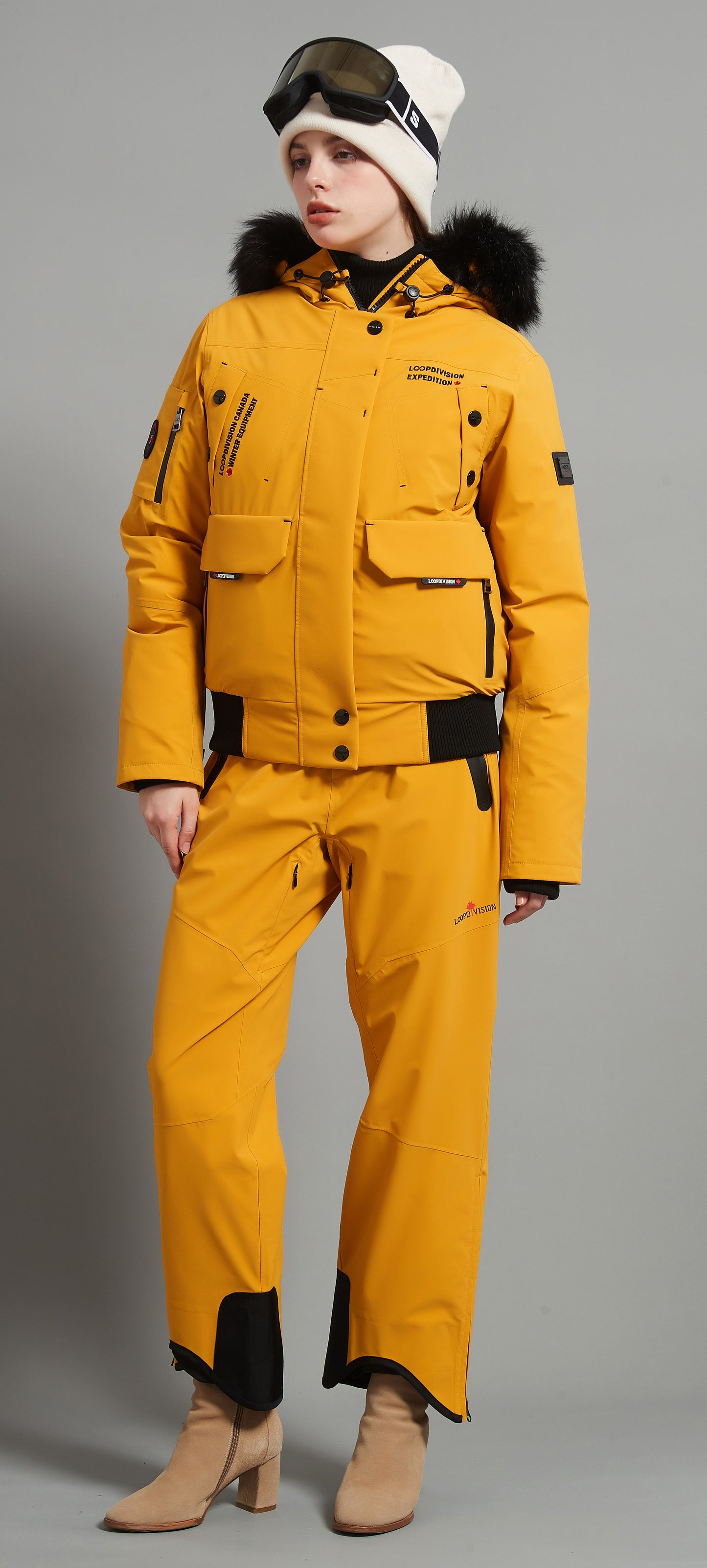 Anita&Laval-F Skidual Lady Ski Set Insulated 3L Dermizax 20k Deep Earthy Yellow