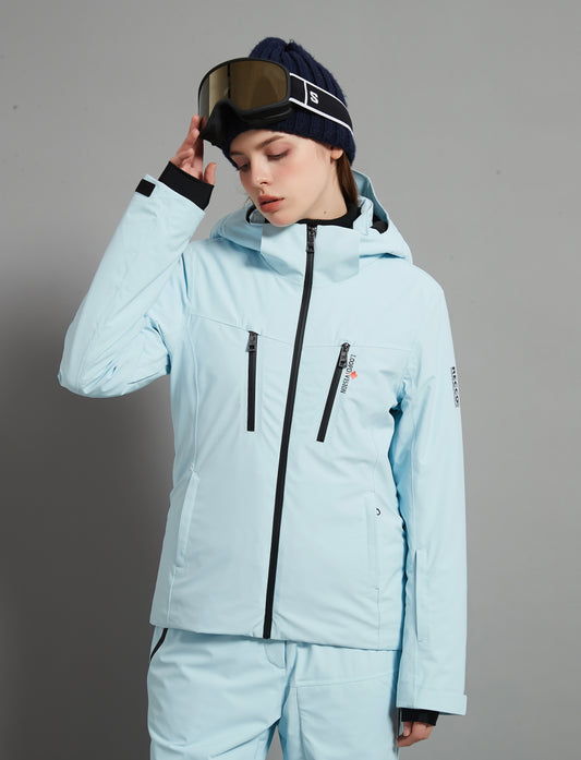 Flora Skidual Lady Veste de ski isolée 3L Dermizax 20K Bleu glacier