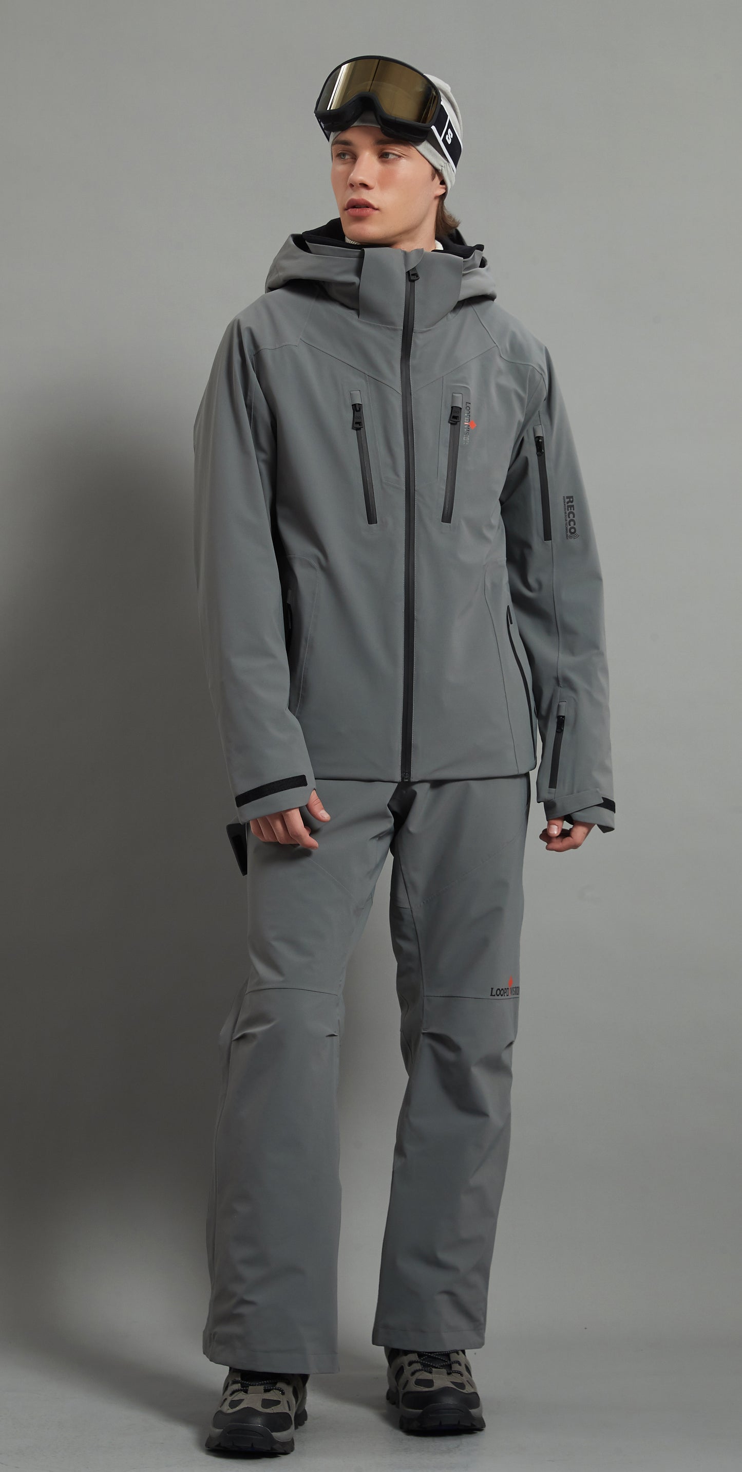 Bruce&Kingston Skidual Men Ensemble de ski isolé 3L Dermizax 20k Elephant Grey