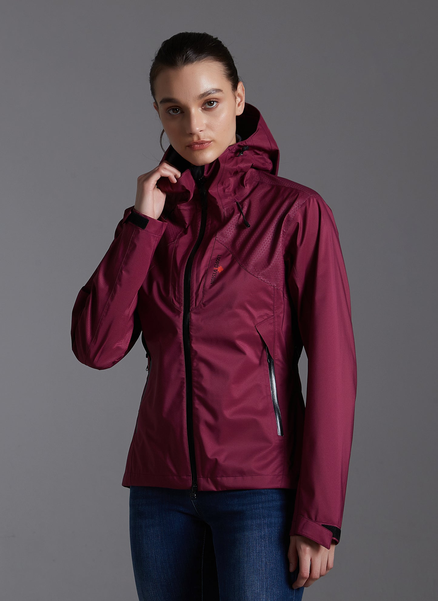Zoe-F Lady Hard Shell Jacket 3L Red Plum