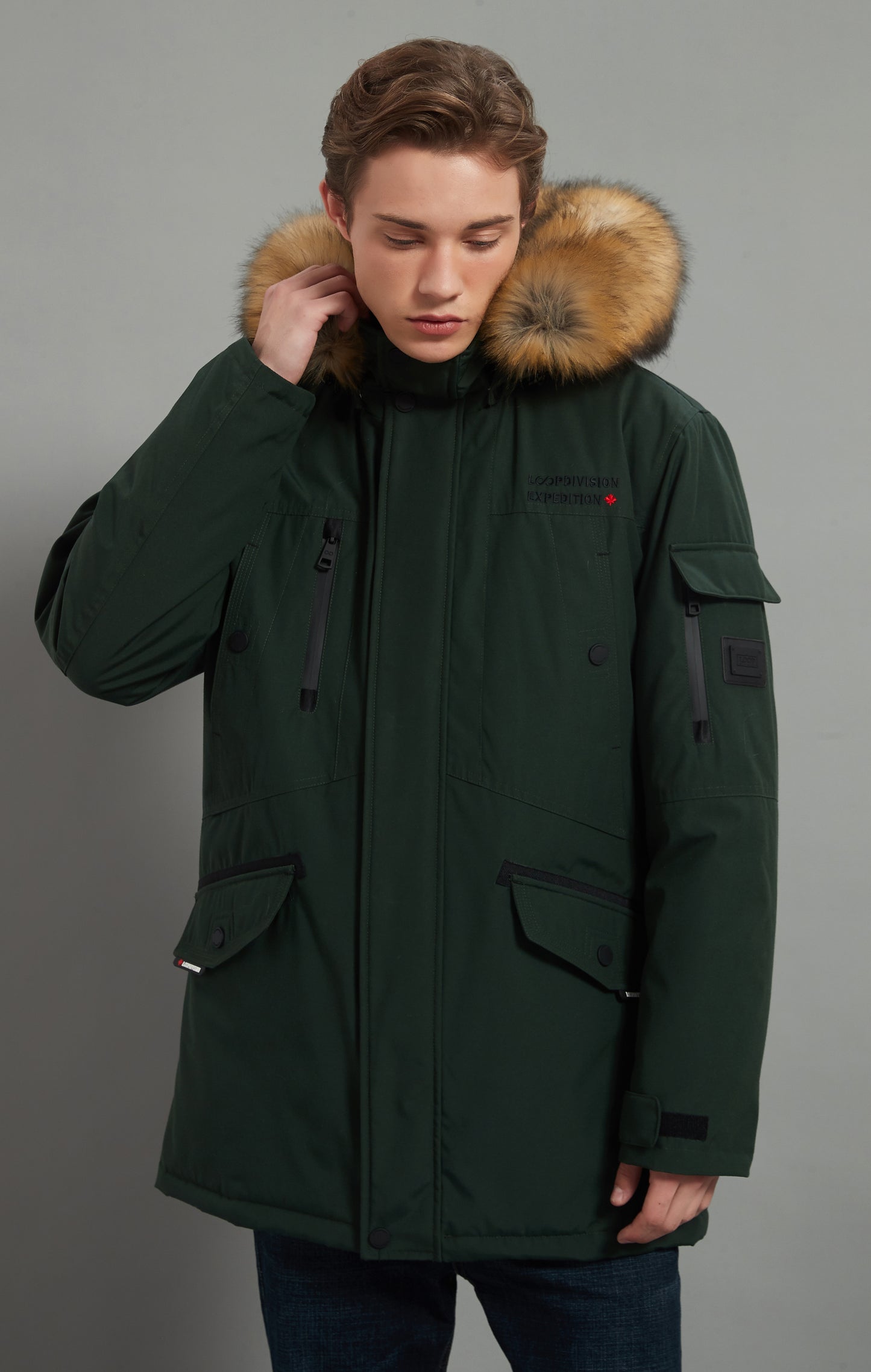 Roger Men Insulated Jacket Army Green