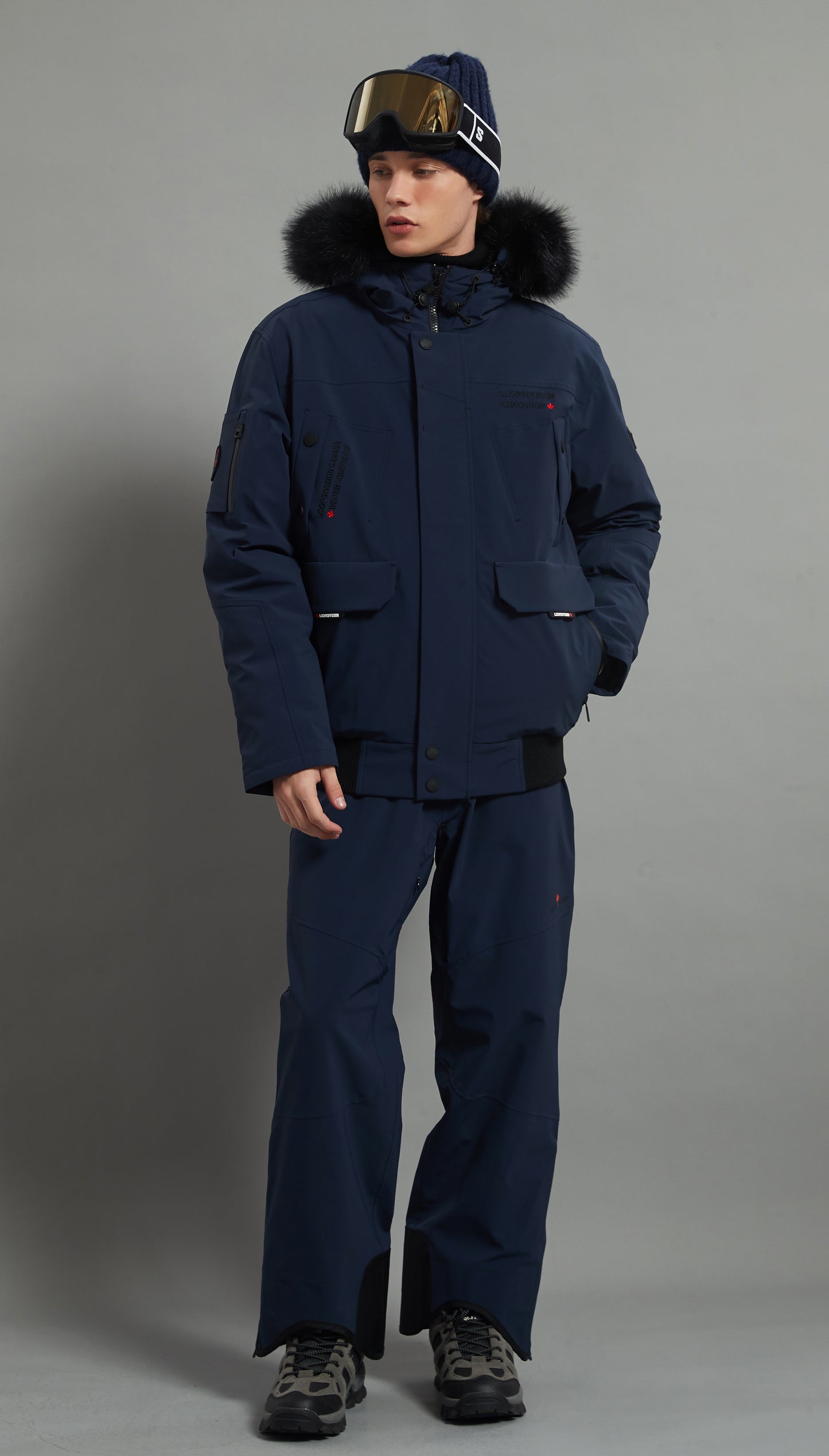 Nicolas&Laval-M Skidual Men Ski Set Insulated 3L Dermizax 20k Glazed Blue