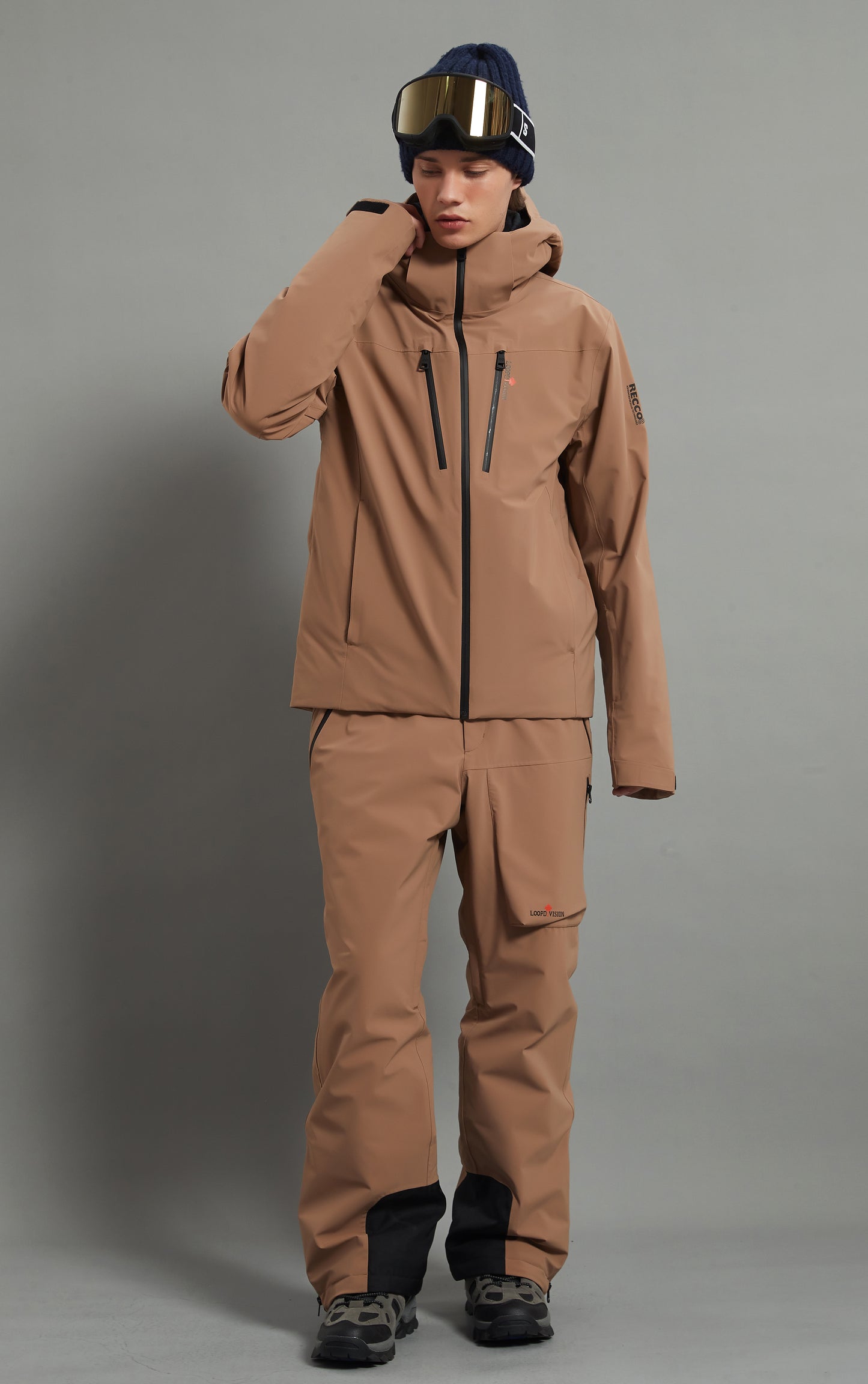 Landon&Whistler-M Skidual Men Ski Set Insulated 3L Dermizax 20k Brown