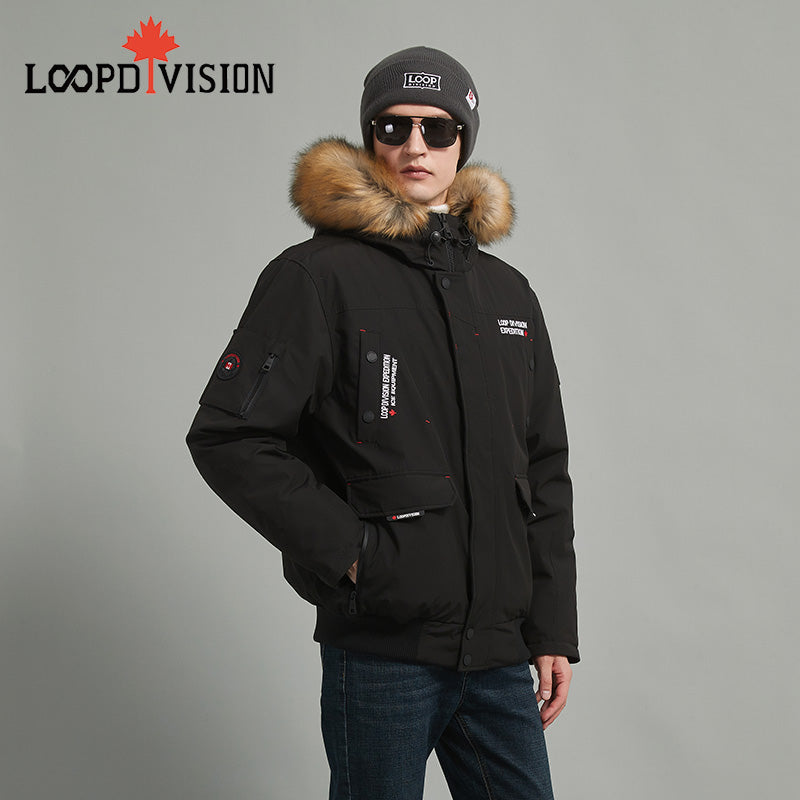 Lucas Men’s Winter Parka for Extreme Weather Protection-Black