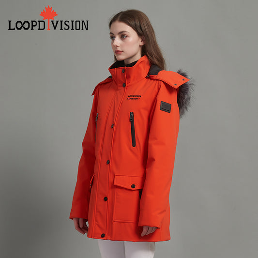 Coco Women’s Winter Parka for Extreme Weather Protection-Orange