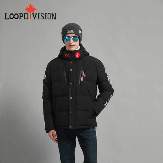 King Men’s Mid-Length Winter Parka for Extreme Weather Protection-Black