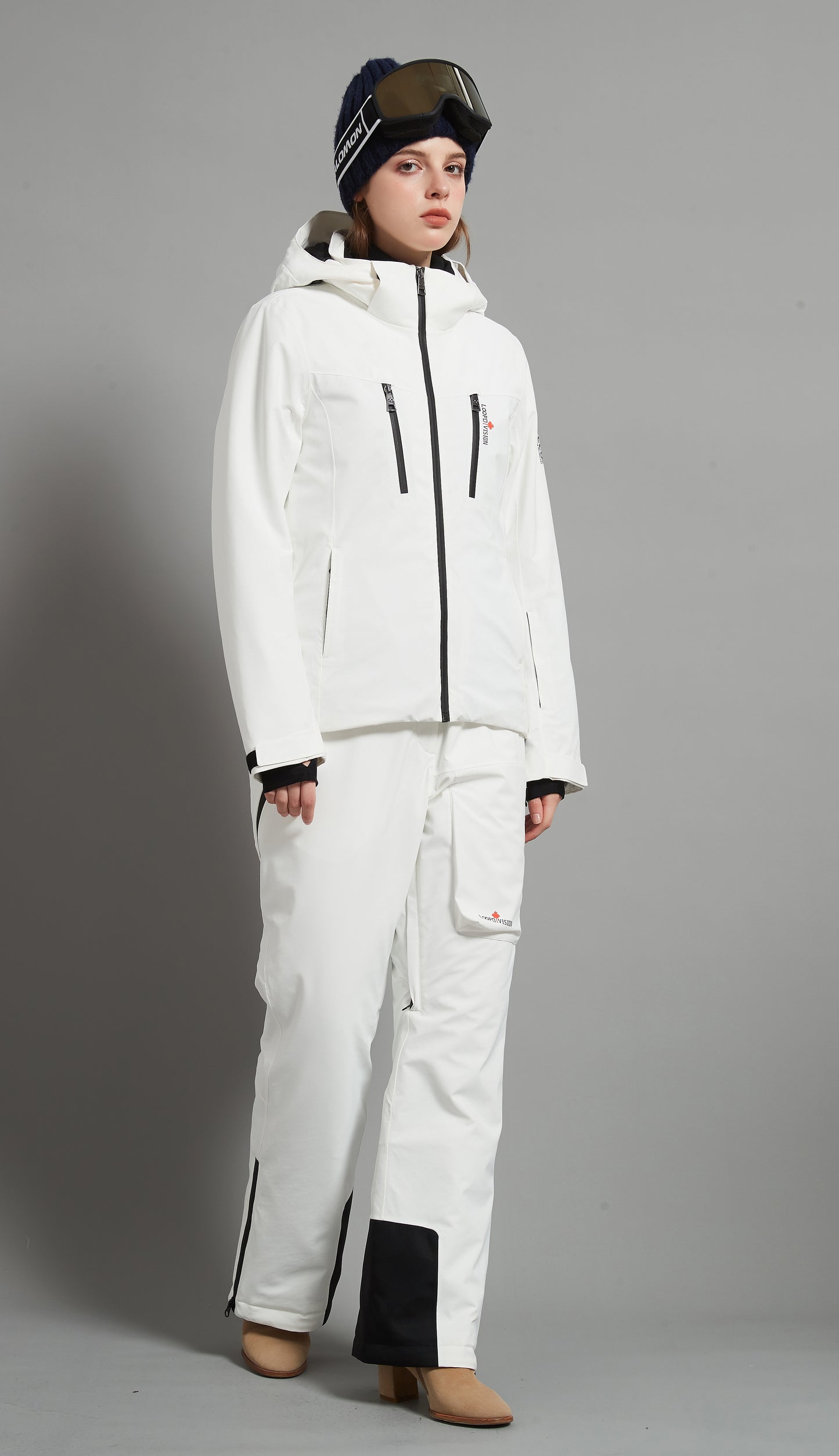 Flora&Whistler-F Skidual Lady Ski Set Insulated 3L Dermizax 20k White