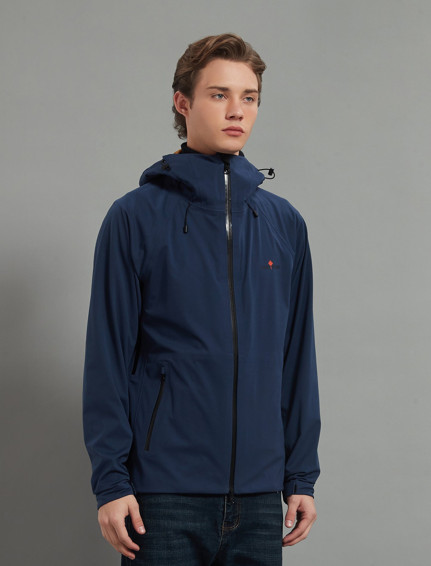 Nan-M Men Soft Shell Hiking Jacket 3L Navy Blue