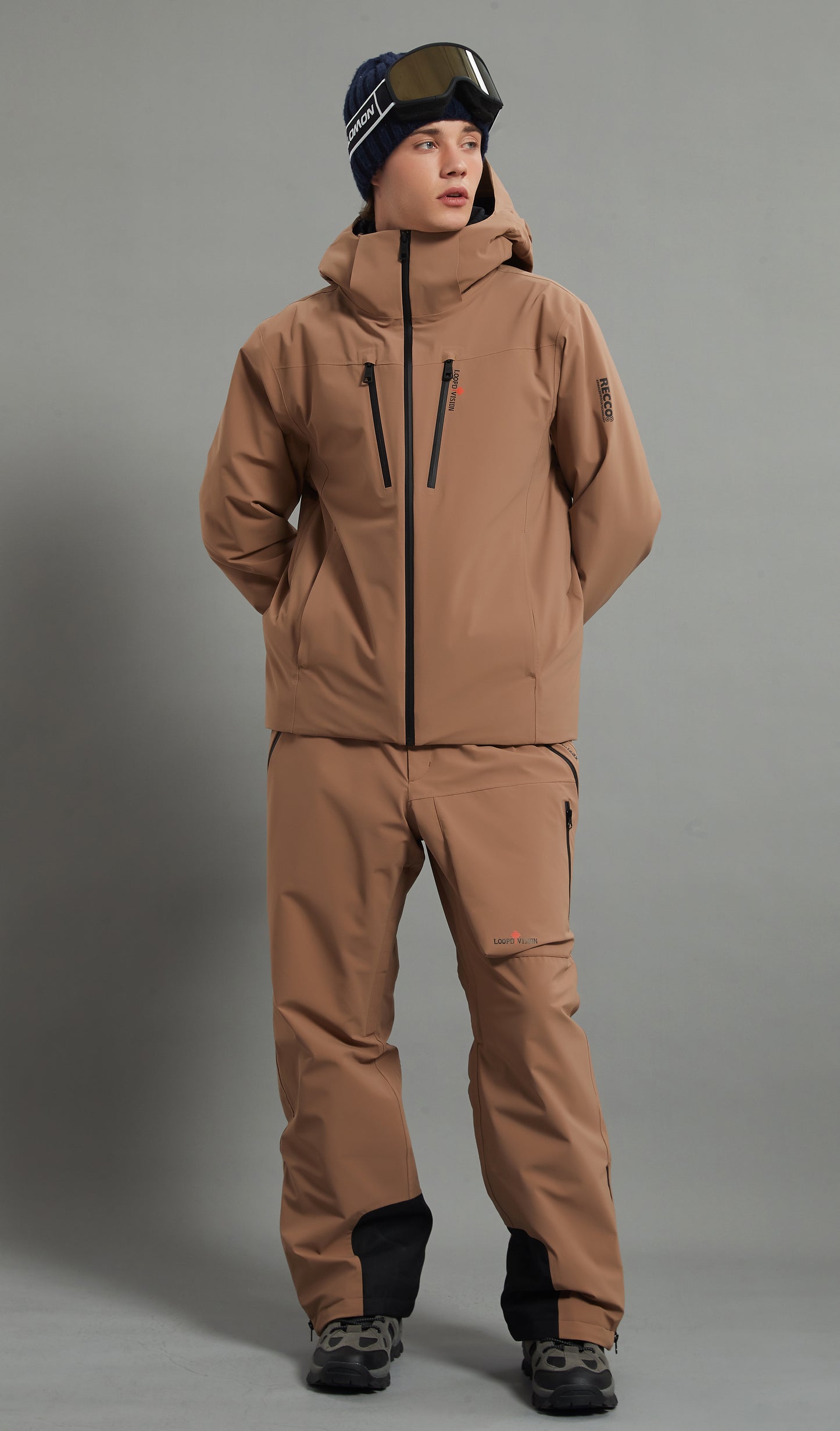 Landon&Whistler-M Skidual Men Ski Set Insulated 3L Dermizax 20k Brown