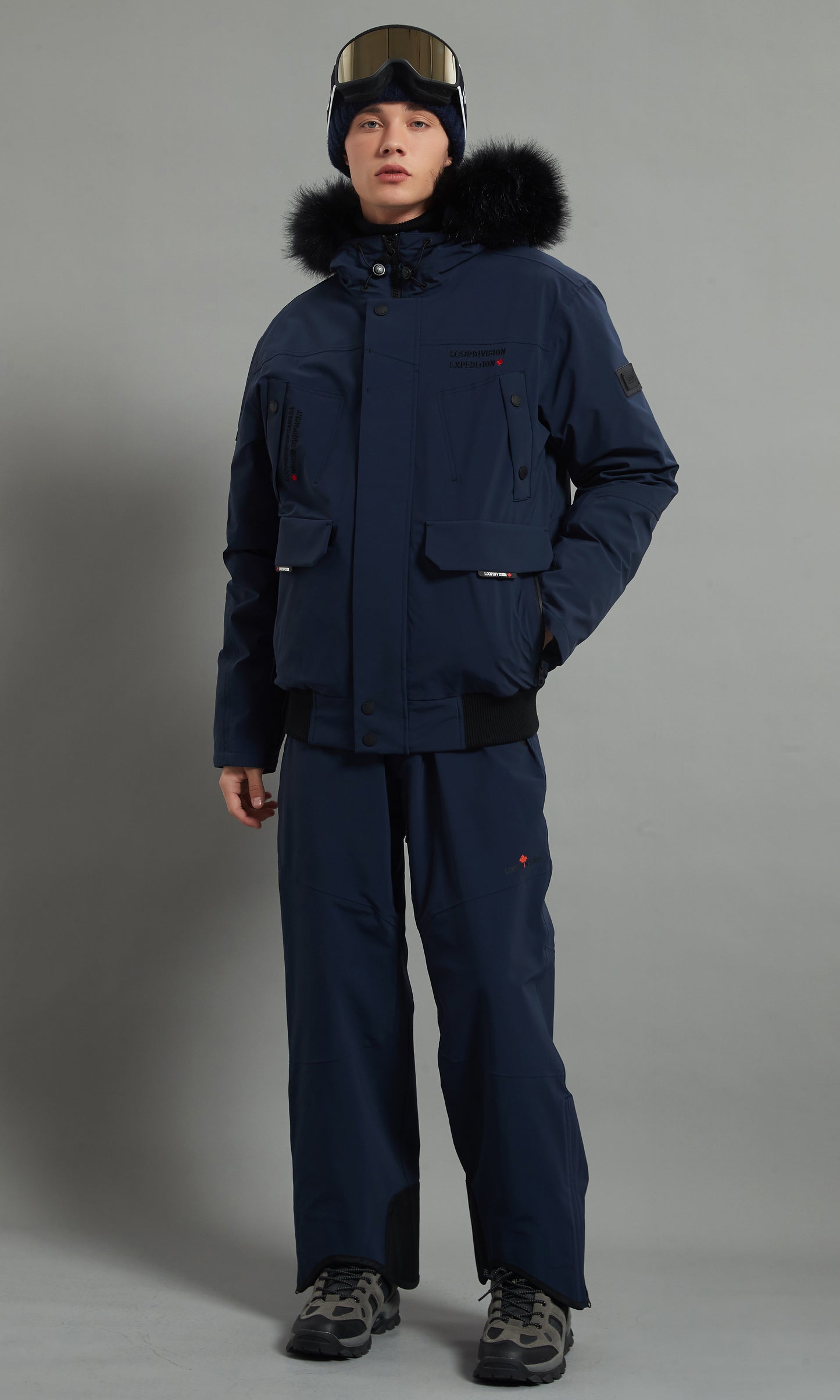Nicolas&Laval-M Skidual Men Ski Set Insulated 3L Dermizax 20k Glazed Blue