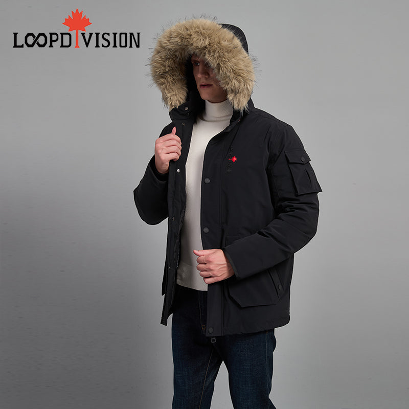 Austin Men’s Winter Parka for Extreme Weather Protection-Black