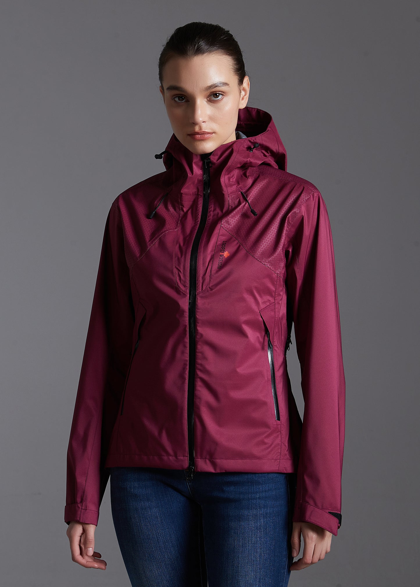 Zoe-F Lady Hard Shell Jacket 3L Red Plum