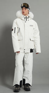 Nicolas&Laval-M Skidual Men Ski Set Insulated 3L Dermizax 20k White