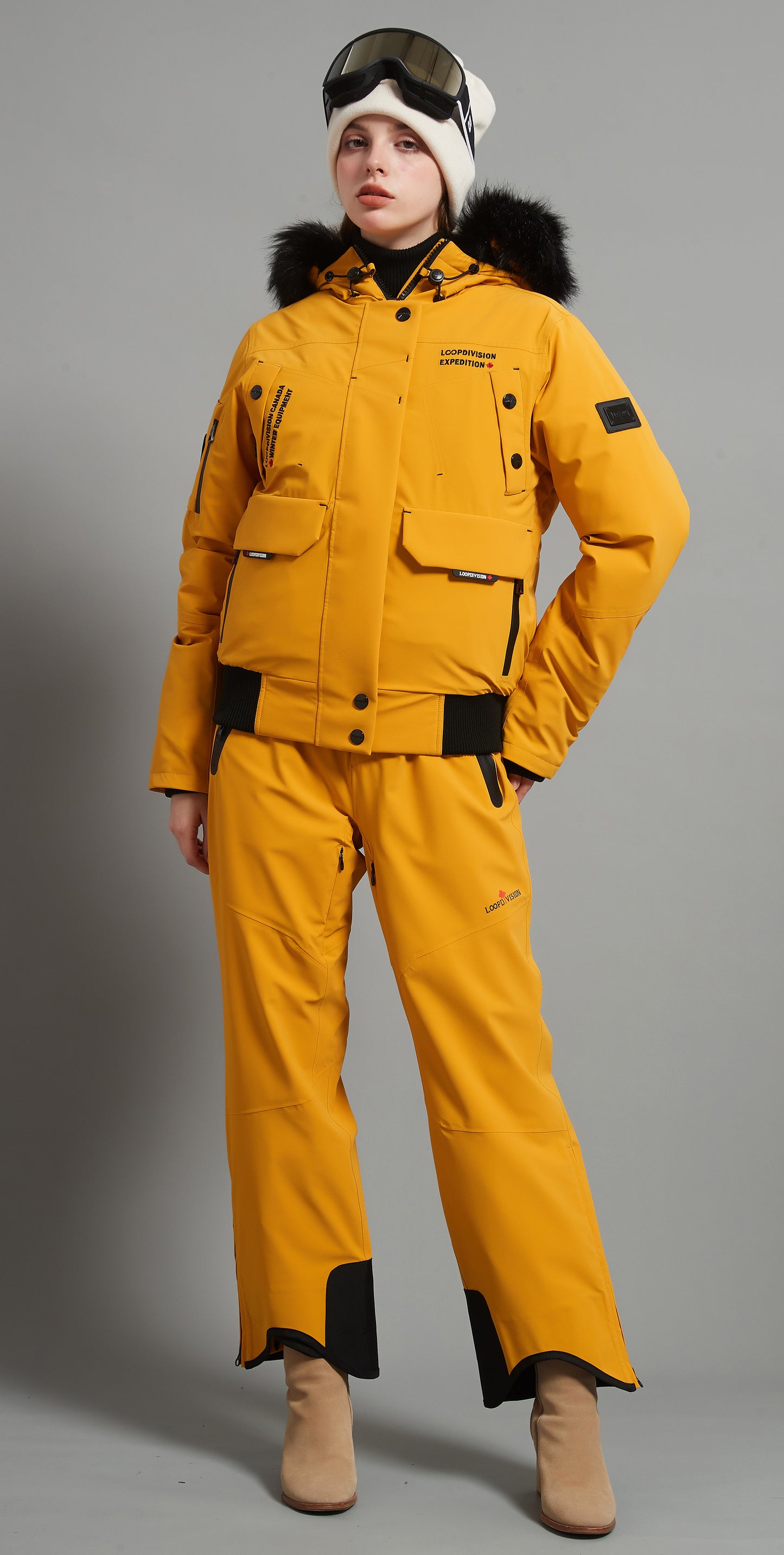 Anita&Laval-F Skidual Lady Ski Set Insulated 3L Dermizax 20k Deep Earthy Yellow