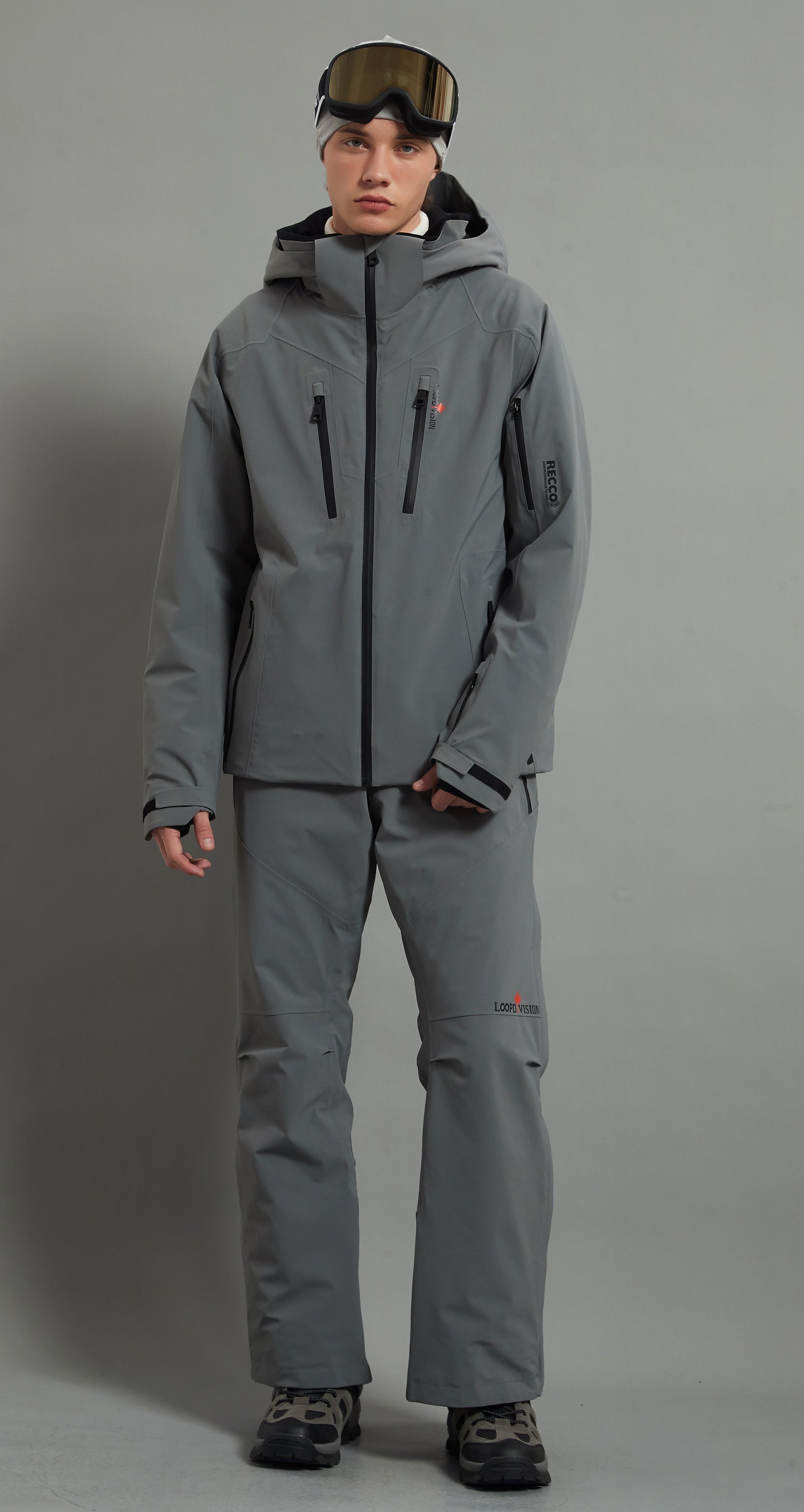 Bruce&Kingston Skidual Men Ensemble de ski isolé 3L Dermizax 20k Elephant Grey