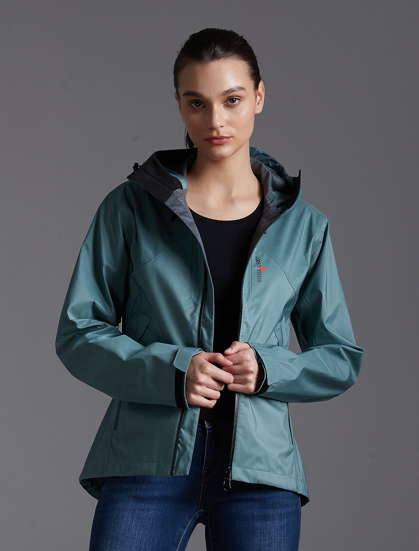 Zoe-F Lady Hard Shell Jacket 3L Silver Blue