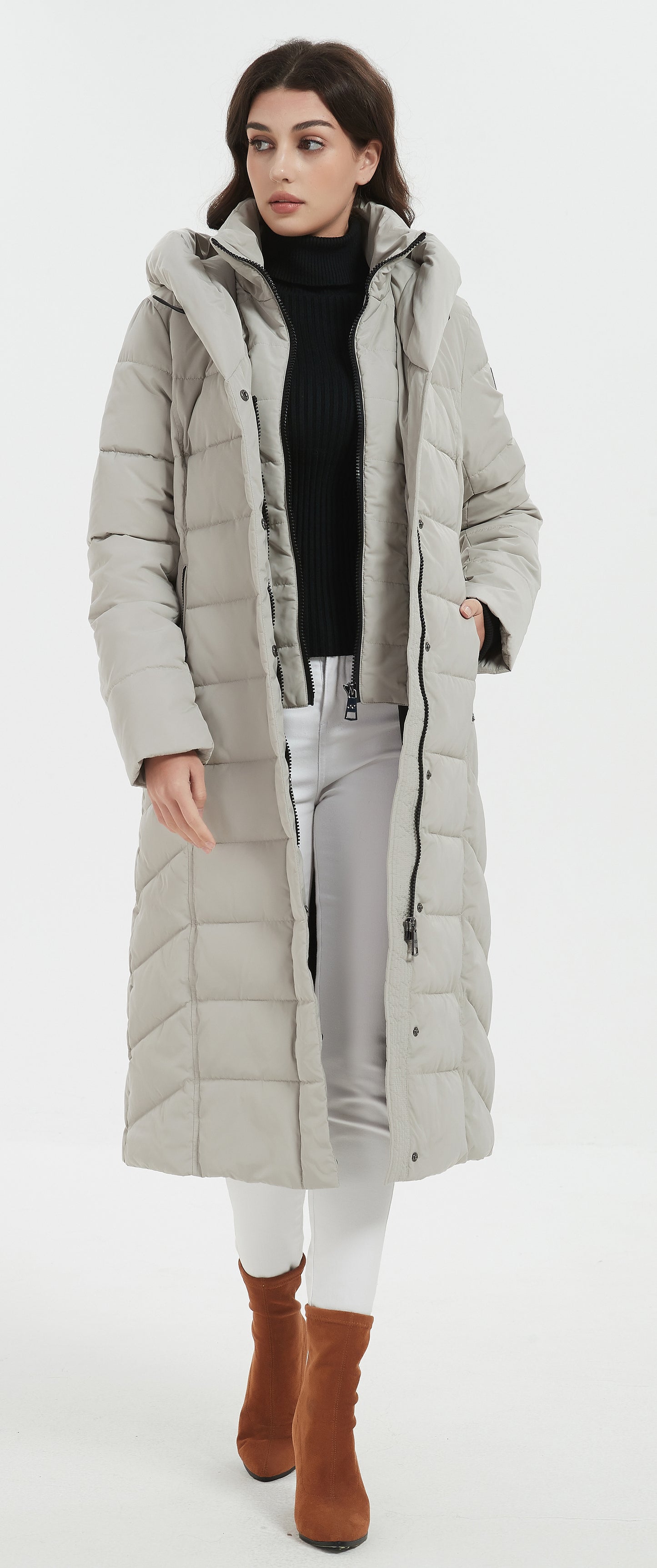 Mary Lady Insulated Jacket Light Grey