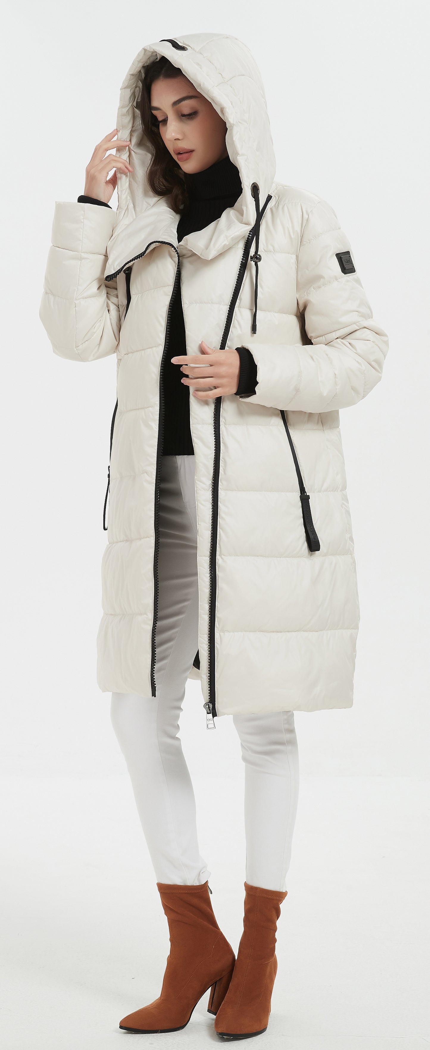 Jennifer Lady Insulated Jacket Beige White