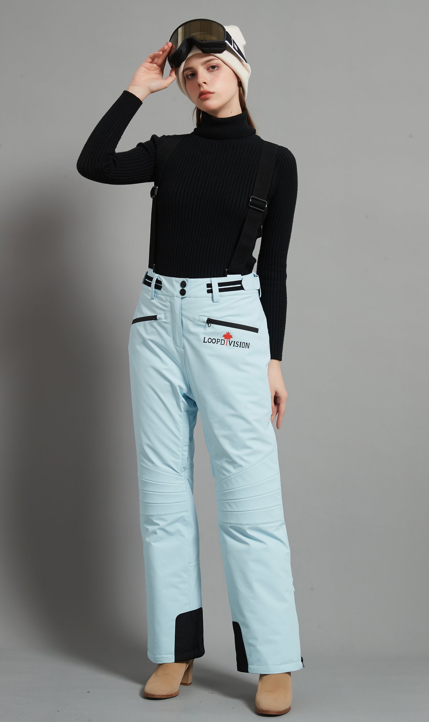 Catharine Lady Ski  Bib Pant Insulated 3L Dermizax 20K Ice Blue