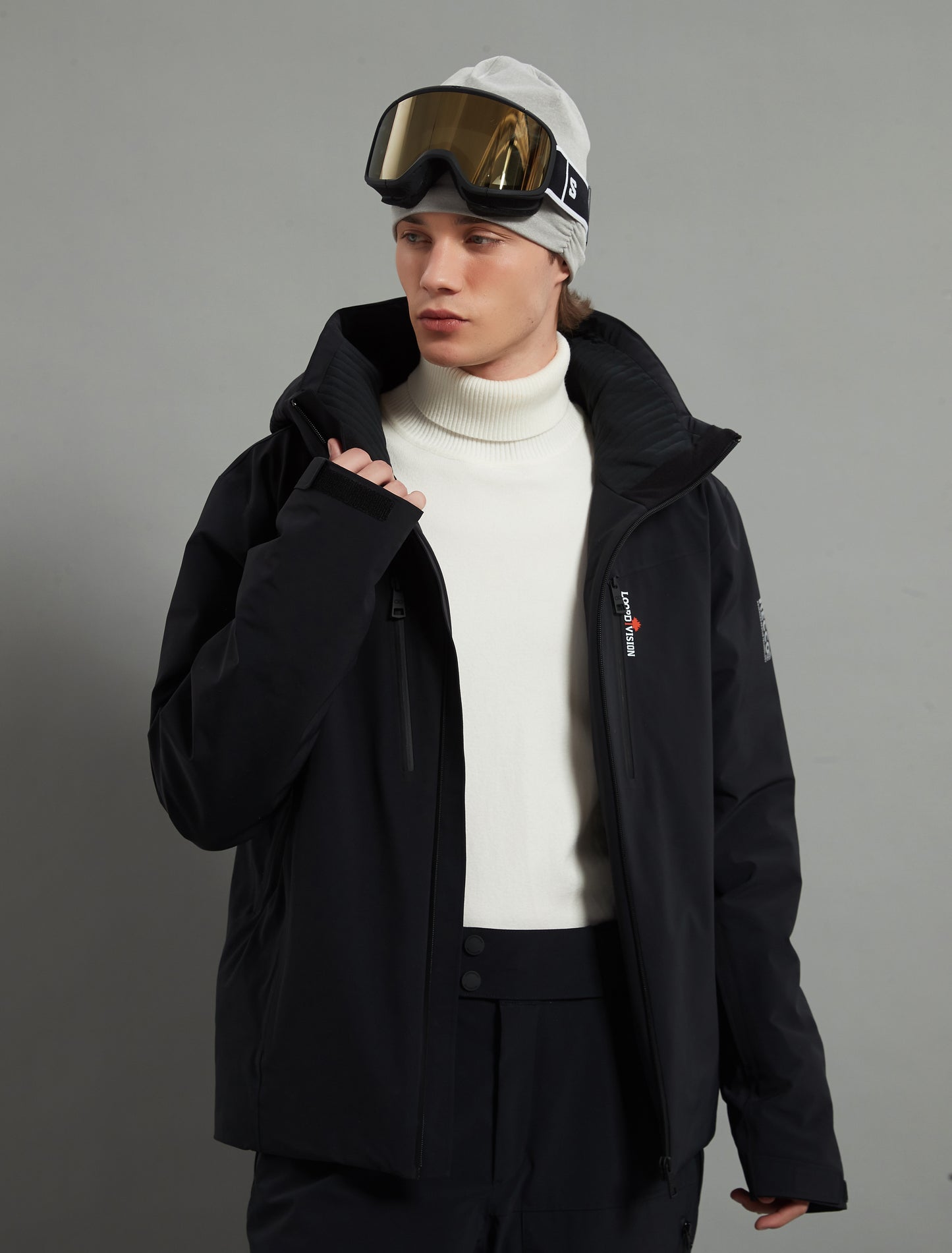 Landon Skidual Veste de ski isolée 3L Dermizax 20K Noir pour homme