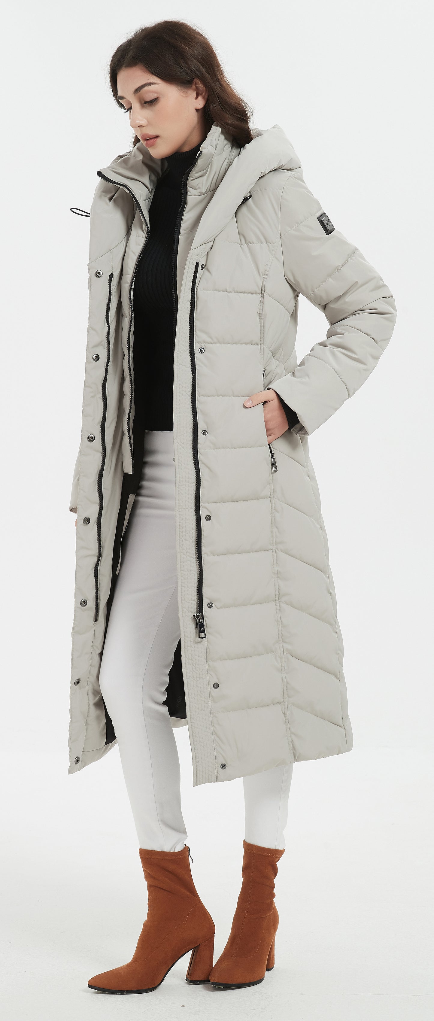 Mary Lady Insulated Jacket Light Grey