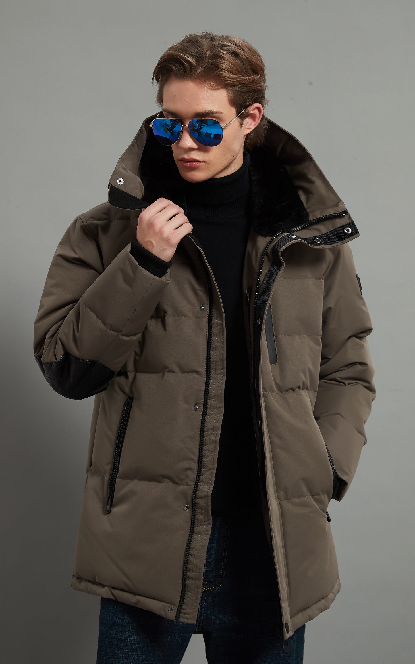 Robert Homme Veste Isolée Marron