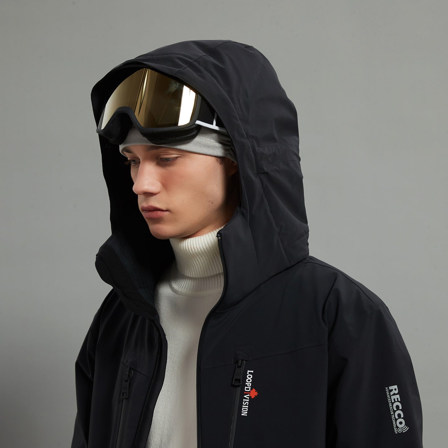 Landon Skidual Veste de ski isolée 3L Dermizax 20K Noir pour homme