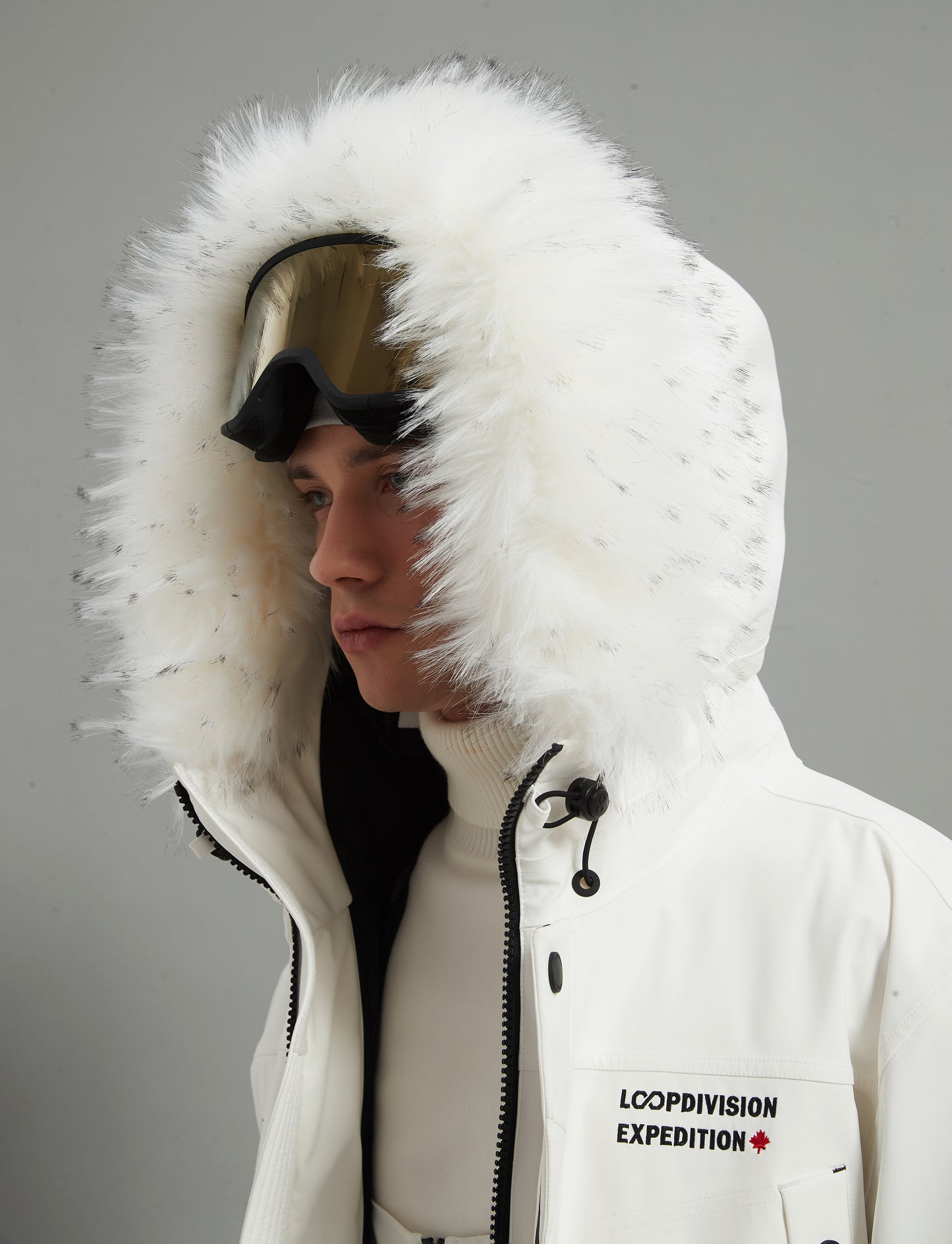 Nicolas Skidual Men Ski Jacket Insulated 3L Dermizax 20K White