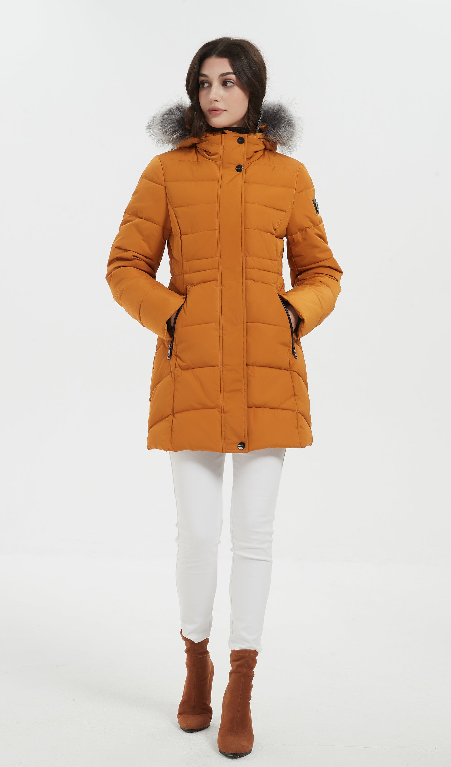 Veste isolée Kathleen Lady jaune moutarde