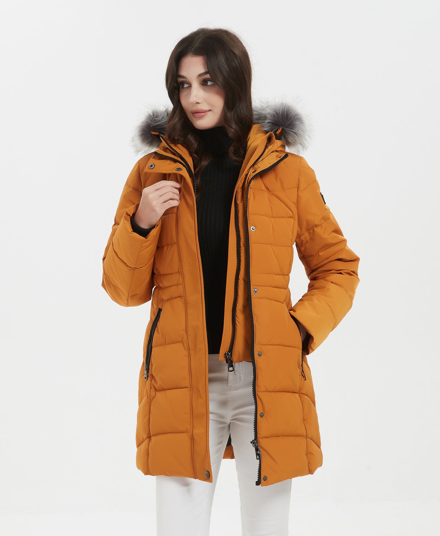 Veste isolée Kathleen Lady jaune moutarde