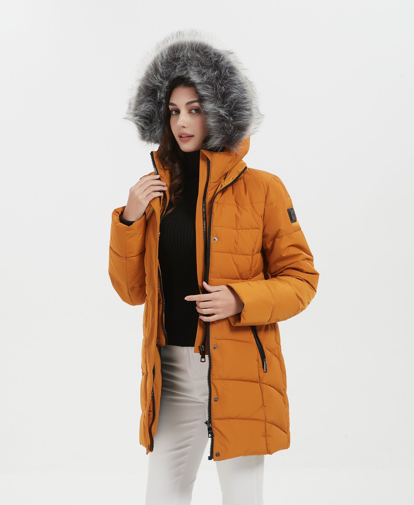 Veste isolée Kathleen Lady jaune moutarde