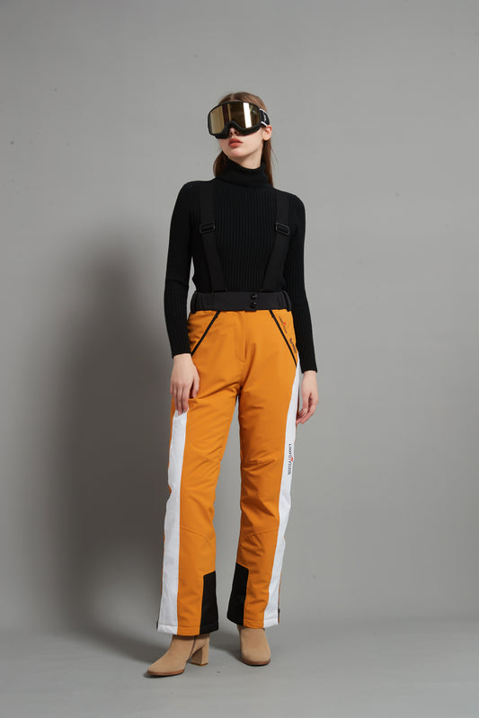 Bayview-F Lady Ski  Bib Pant Insulated Dermizax 20K Ginger yellow