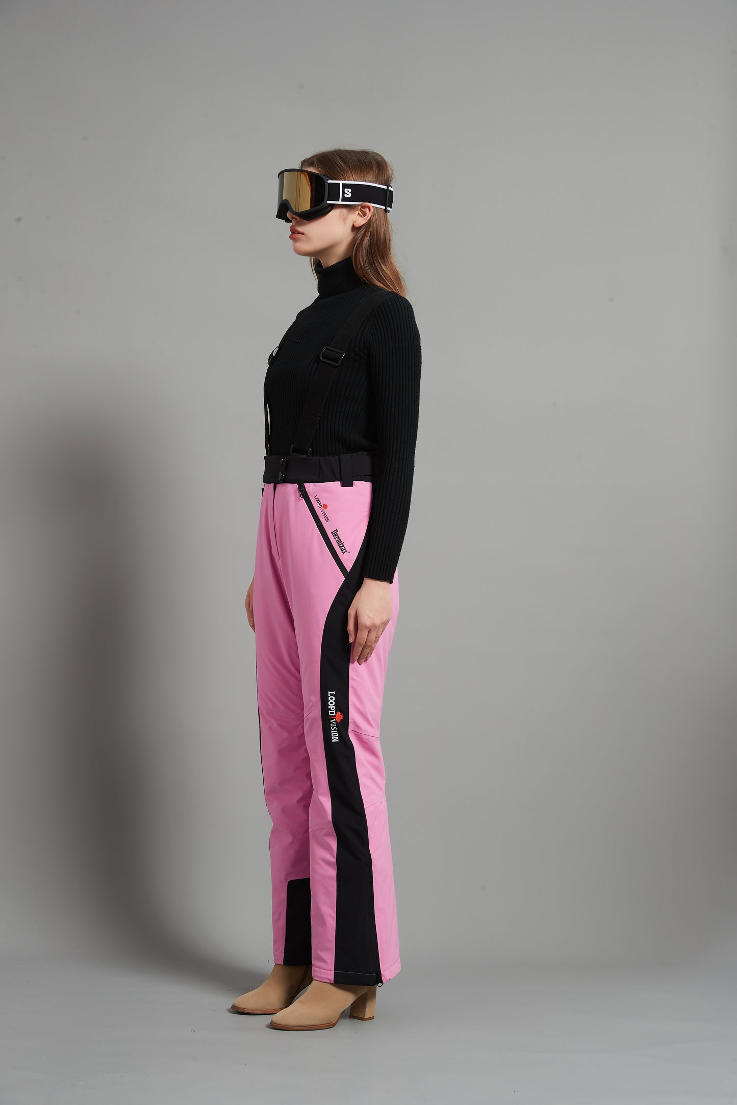 Bayview-F Lady Ski Bib Pant Insulated Dermizax 20K Fuchsia
