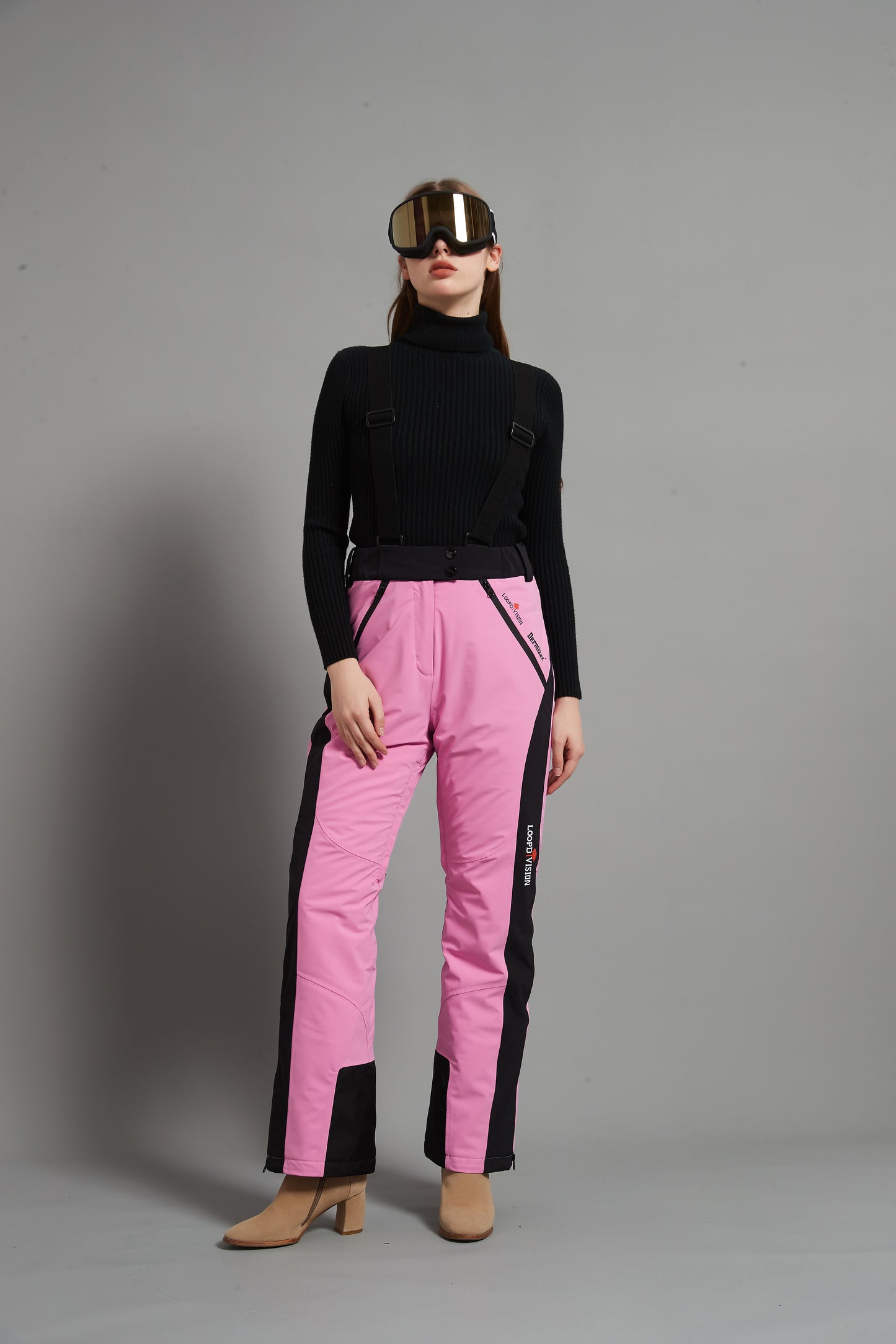 Bayview-F Lady Ski Bib Pant Insulated Dermizax 20K Fuchsia