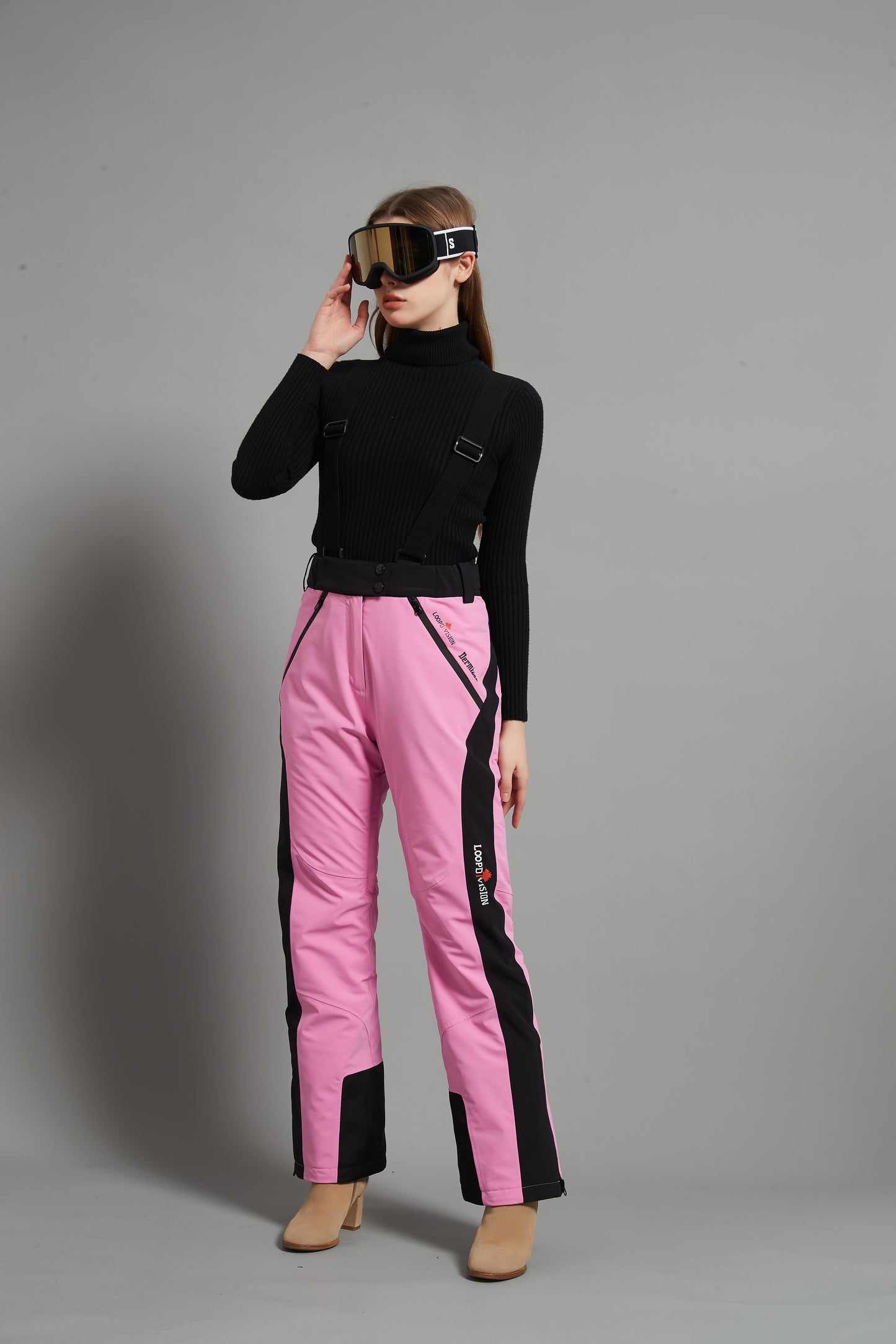 Bayview-F Lady Ski Bib Pant Insulated Dermizax 20K Fuchsia