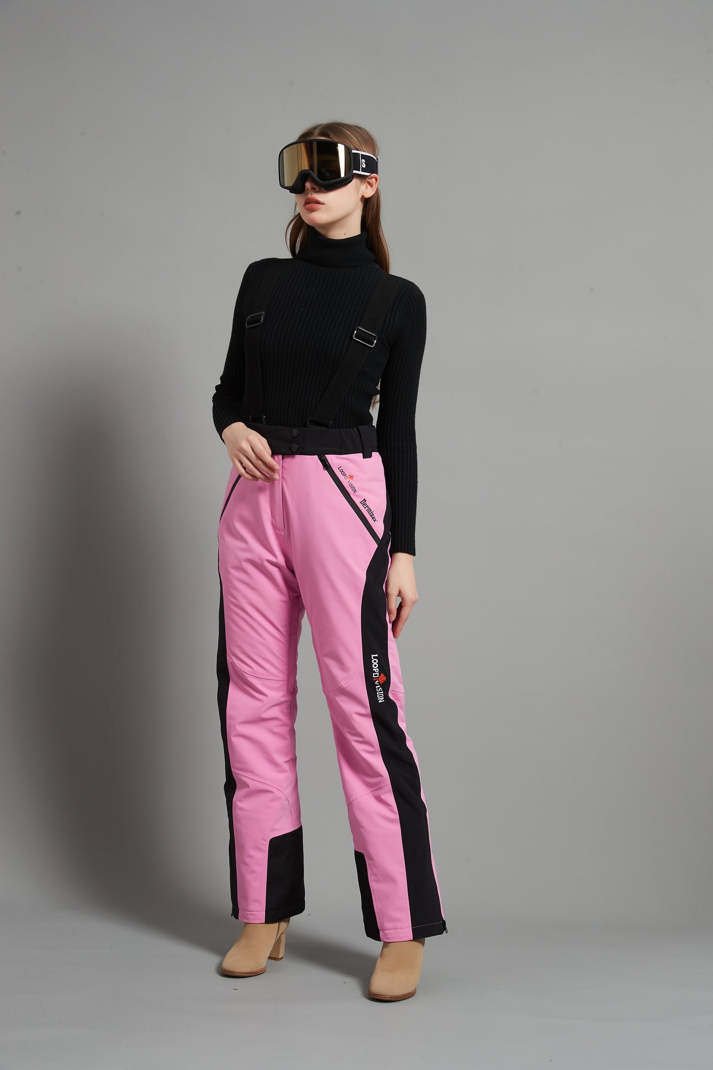 Bayview-F Lady Ski Bib Pant Insulated Dermizax 20K Fuchsia