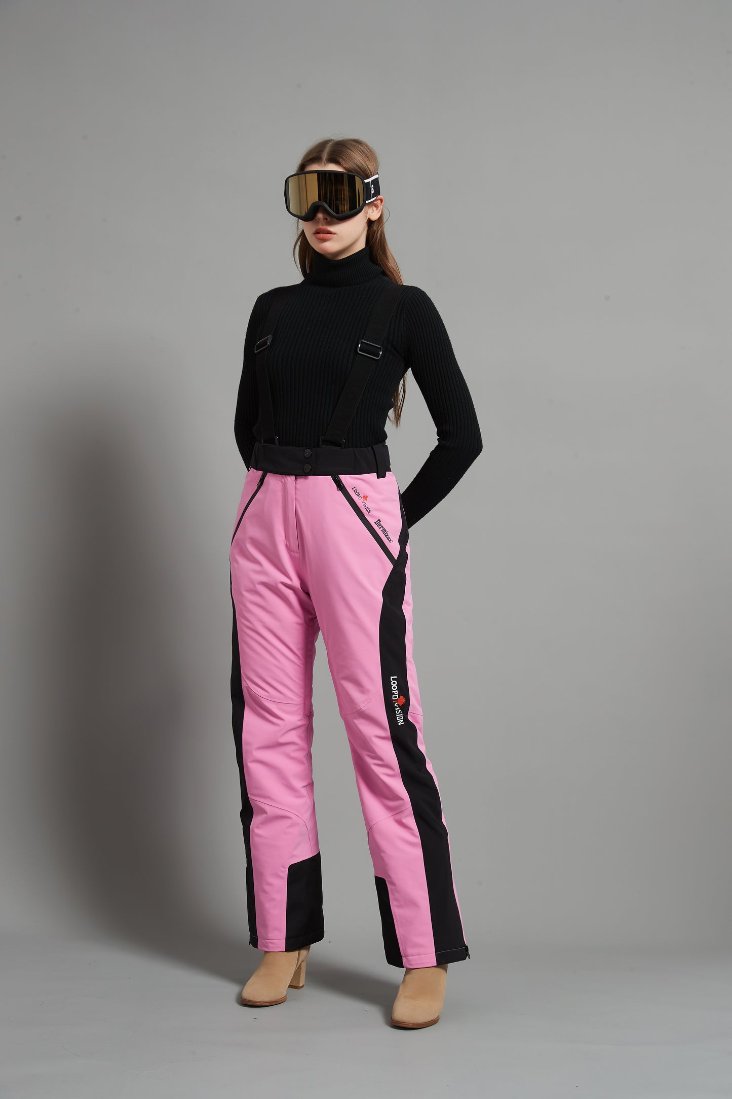 Bayview-F Lady Ski Bib Pant Insulated Dermizax 20K Fuchsia