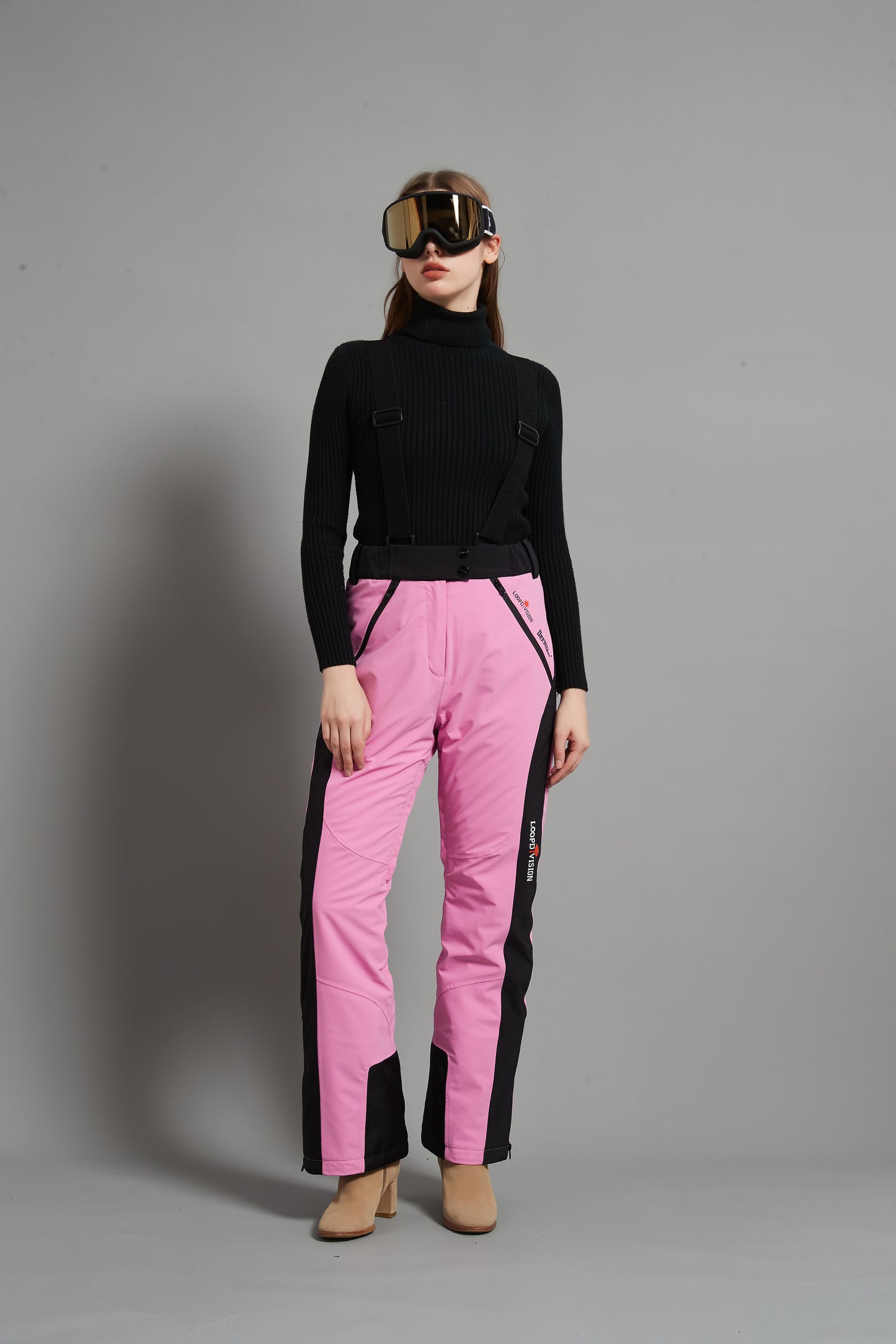 Bayview-F Lady Ski Bib Pant Insulated Dermizax 20K Fuchsia