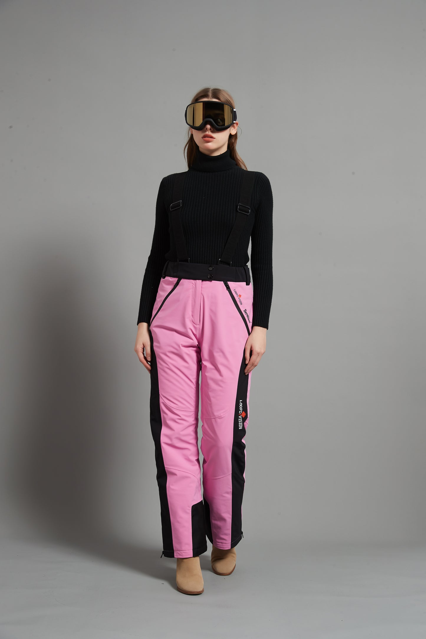 Bayview-F Lady Ski Bib Pant Insulated Dermizax 20K Fuchsia