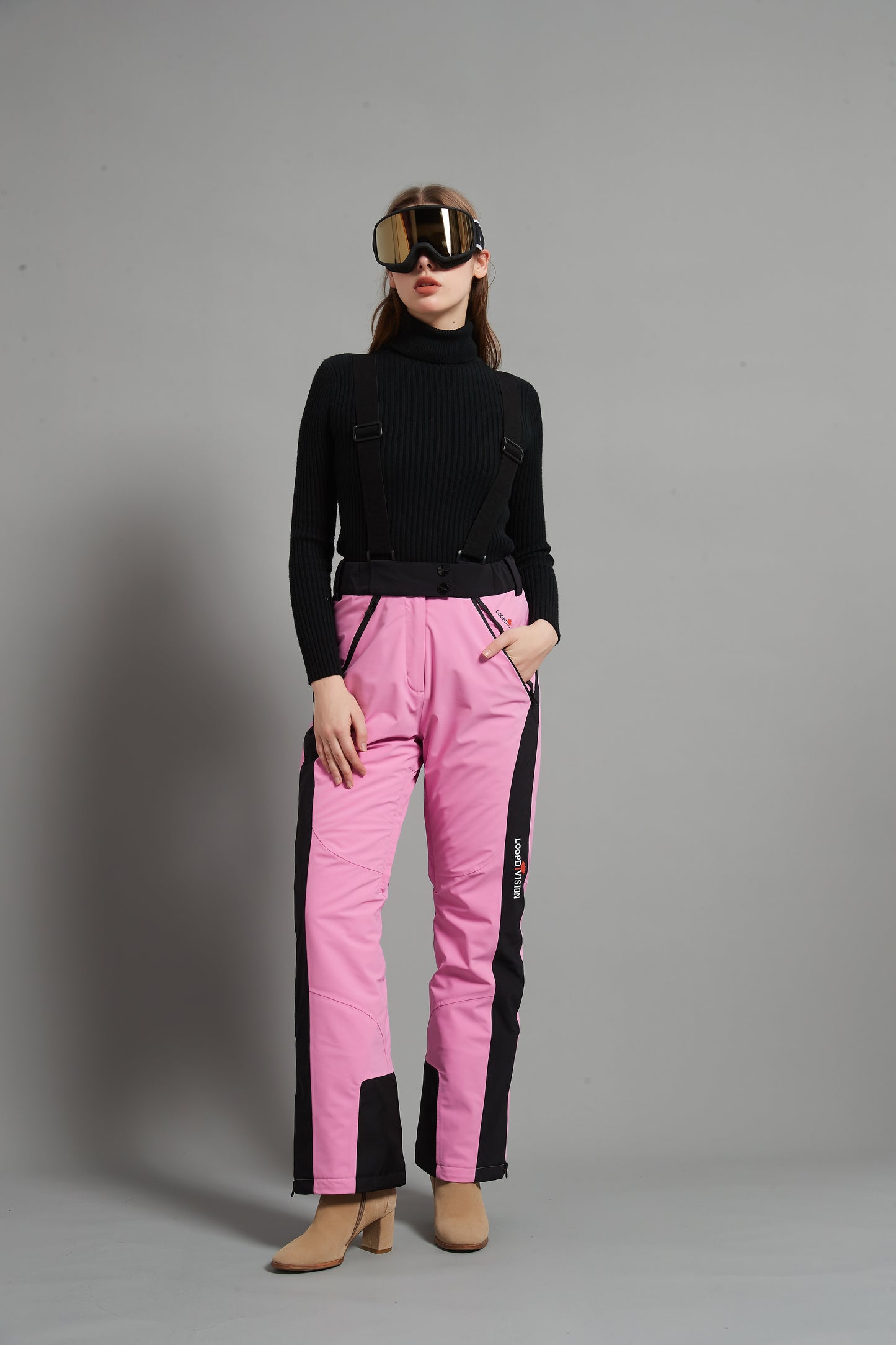 Bayview-F Lady Ski Bib Pant Insulated Dermizax 20K Fuchsia