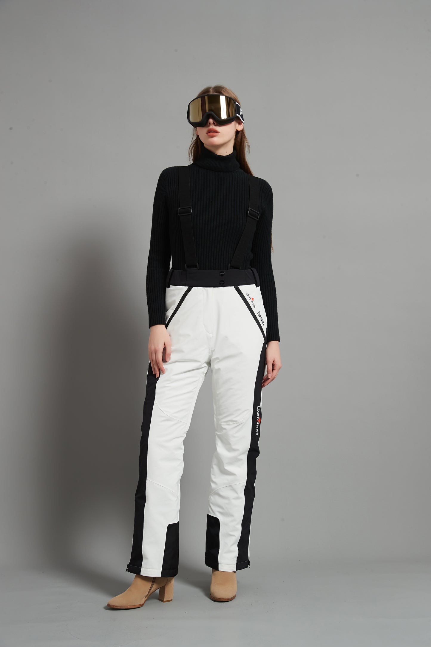 Bayview-F Lady Ski Bib Pant Insulated Dermizax 20K White