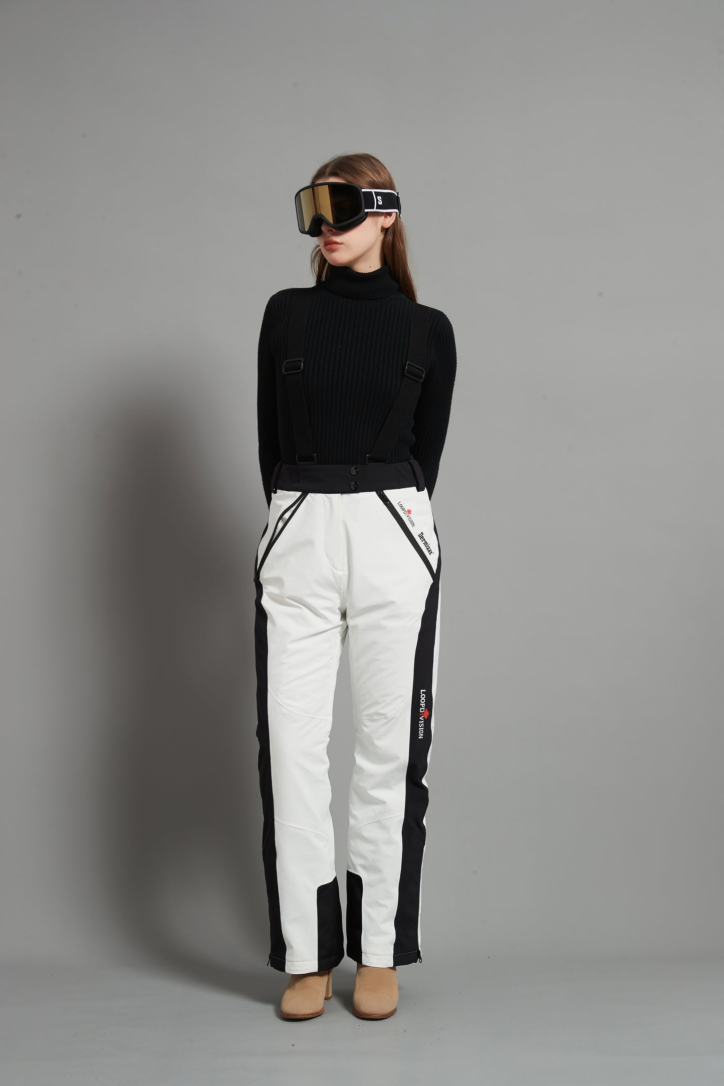 Bayview-F Lady Ski Bib Pant Insulated Dermizax 20K White