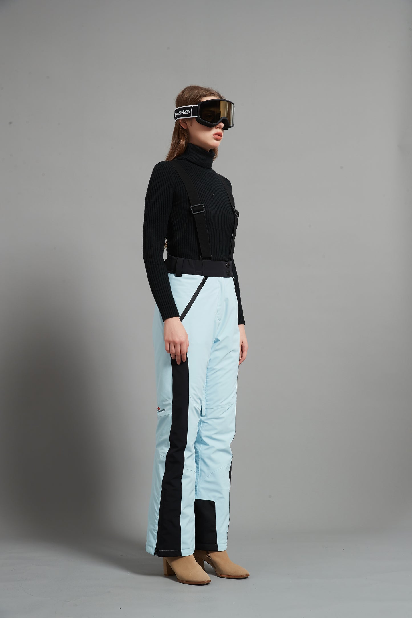 Bayview-F Lady Ski Bib Pant Insulated Dermizax 20K Ice Blue