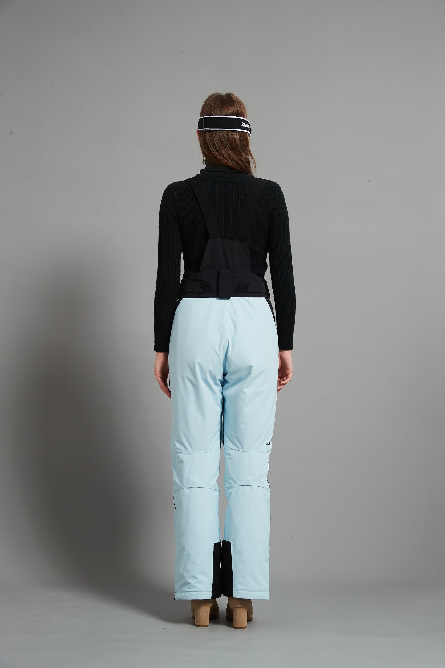 Bayview-F Lady Ski Bib Pant Insulated Dermizax 20K Ice Blue