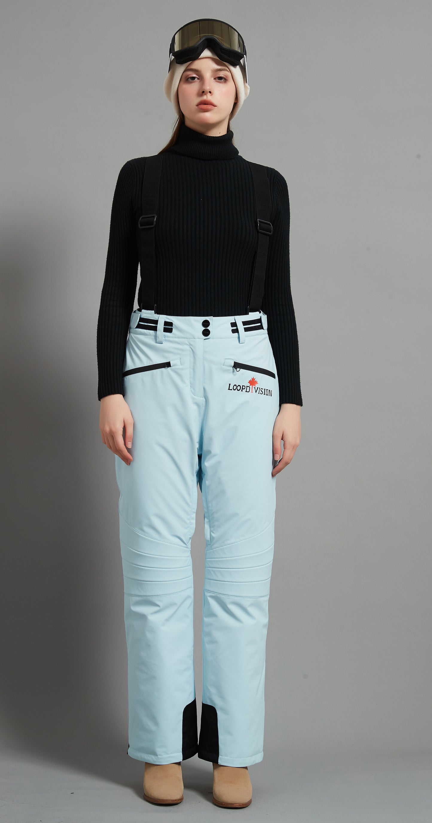 Catharine Lady Ski  Bib Pant Insulated 3L Dermizax 20K Ice Blue