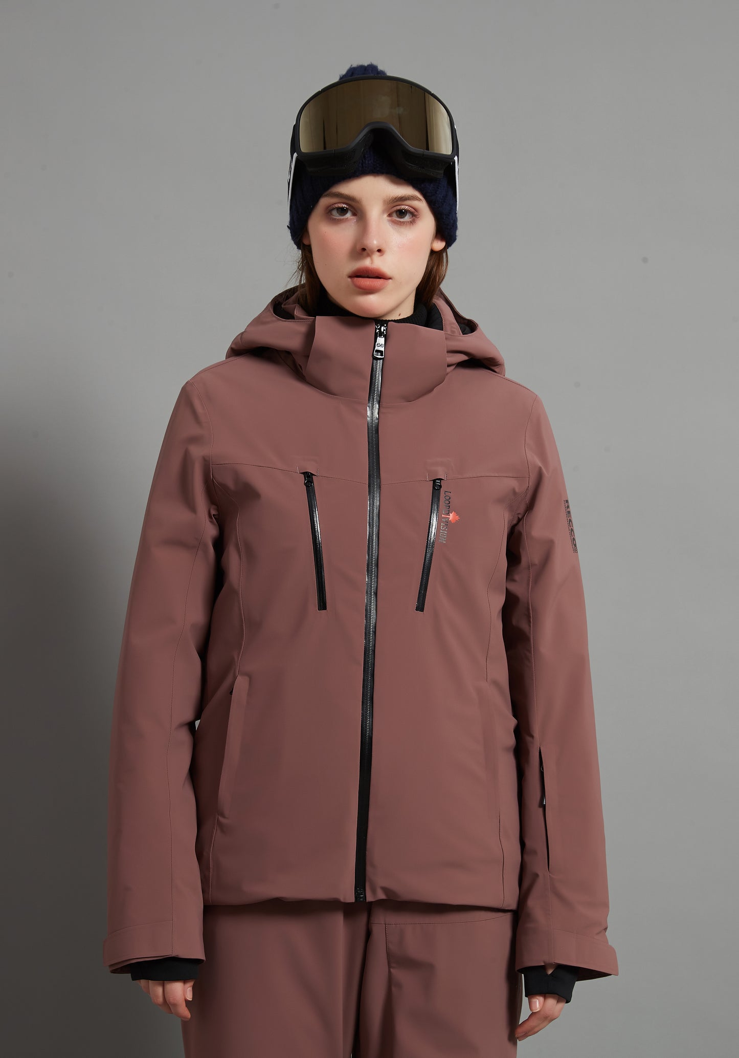 Flora Skidual Lady Ski Jacket Insulated 3L Dermizax 20K Bean Paste Purple